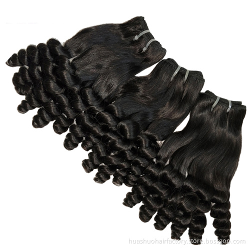 2021 Hot Selling Wholesale Double Drawn Fumi Curl Grade Virgin Hair In Nigeria